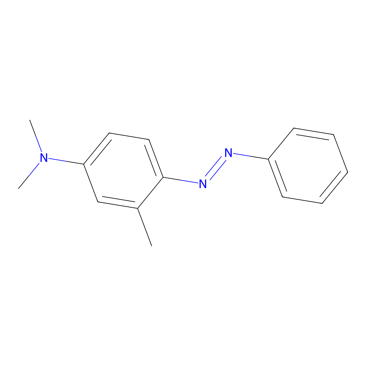 4-(Dimethylamino)-2-methylazobenzene molecular structure, CAS 54-88-6