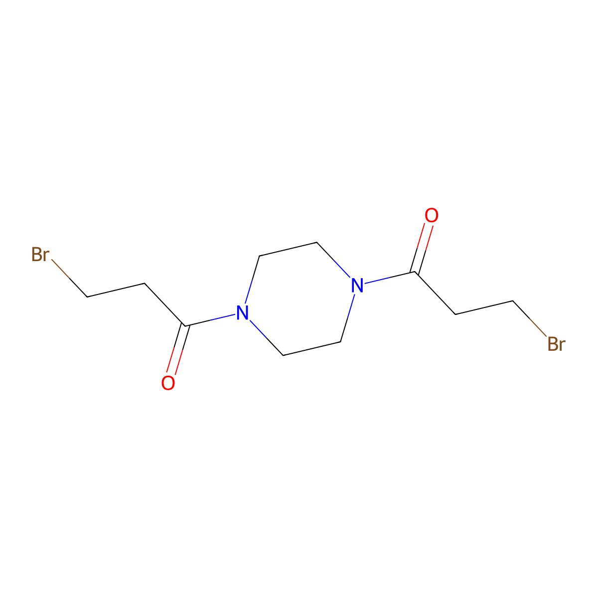 Pipobroman molecular structure, CAS 54-91-1