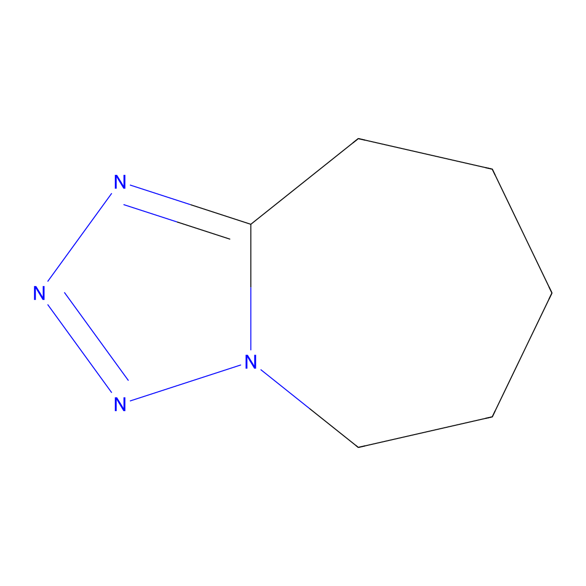 Pentylenetetrazole molecular structure, CAS 54-95-5