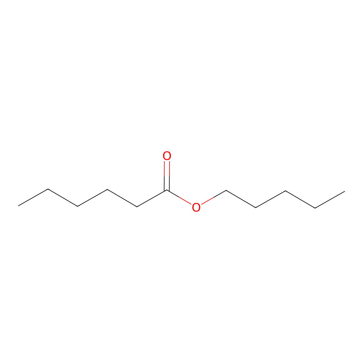 Pentyl Hexanoate molecular structure, CAS 540-07-8