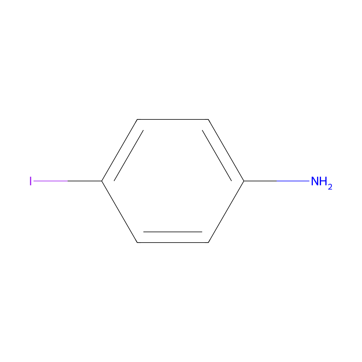 4-Iodoaniline molecular structure, CAS 540-37-4