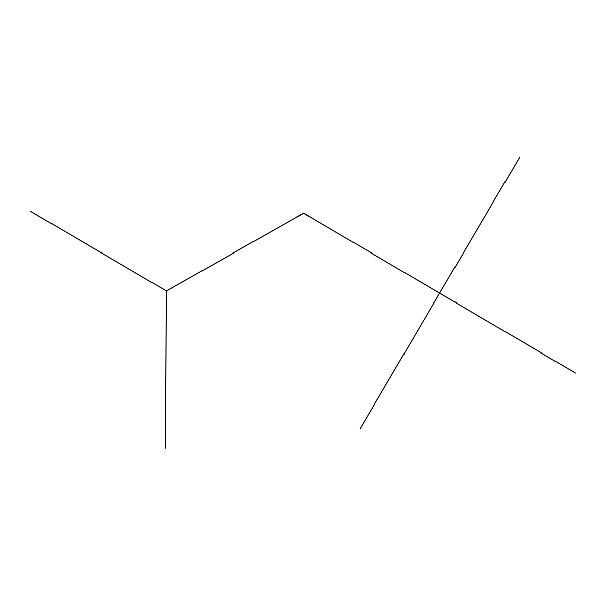 2,2,4-Trimethylpentane molecular structure, CAS 540-84-1