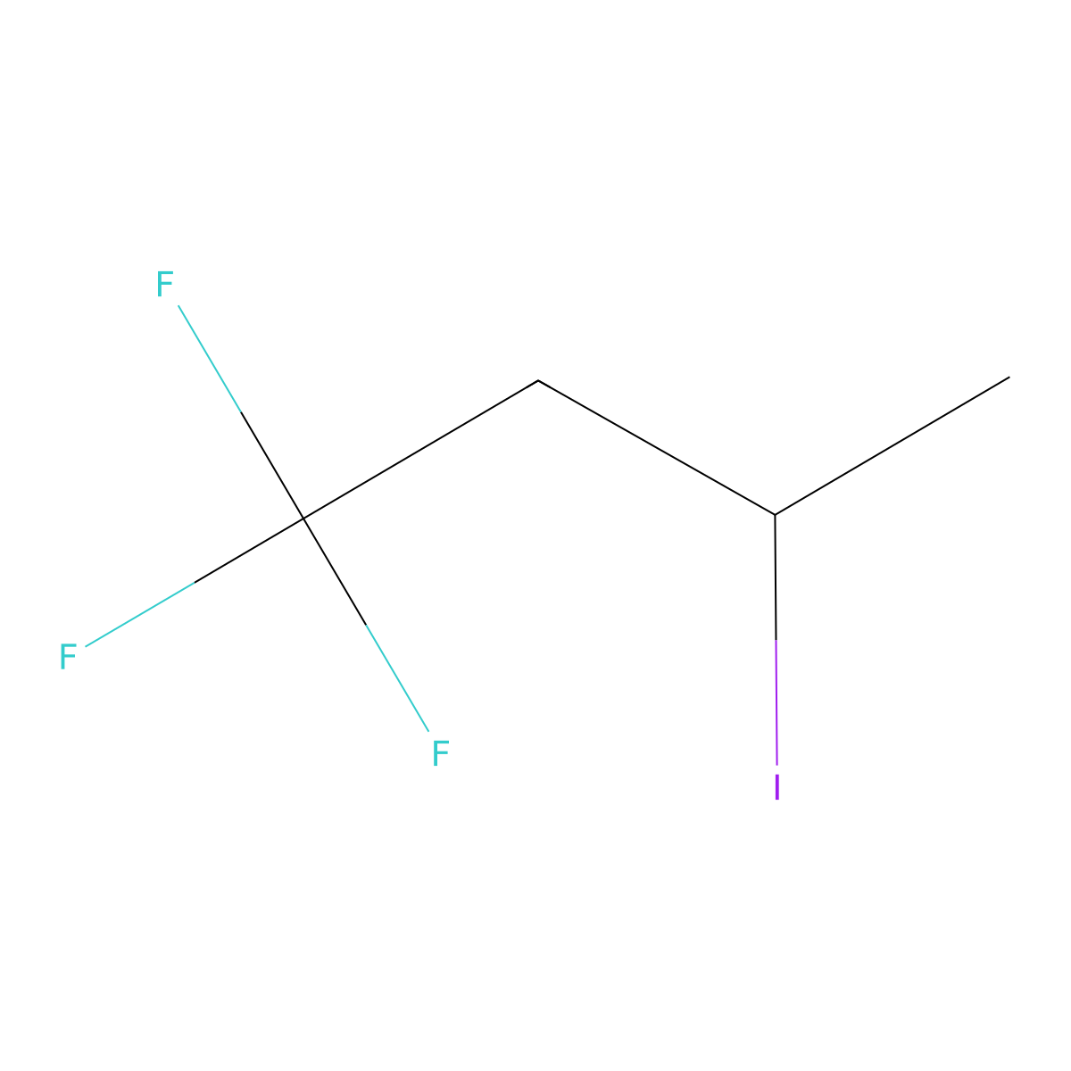 3-Iodo-1,1,1-trifluorobutane molecular structure, CAS 540-87-4