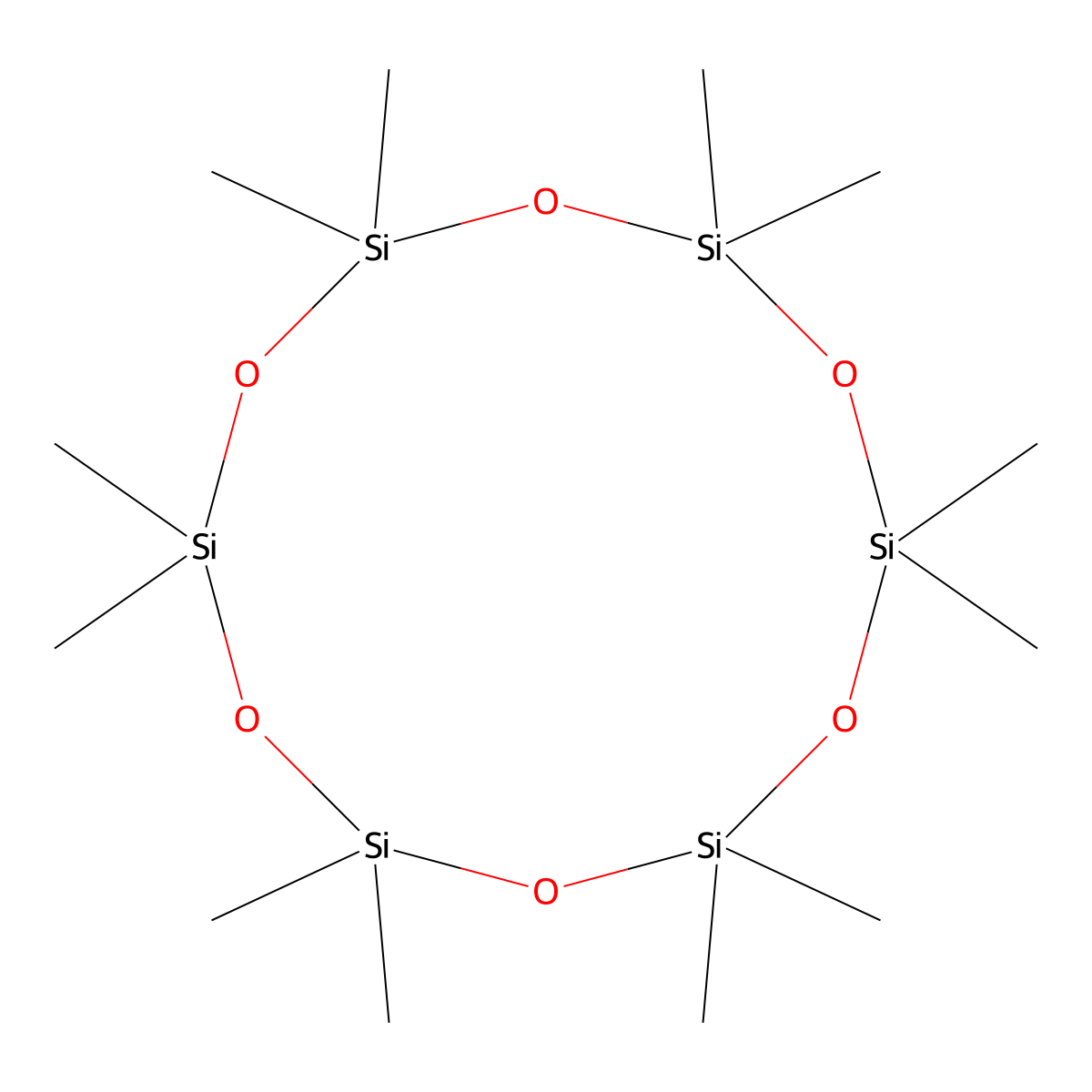 Dodecamethylcyclohexasiloxane molecular structure, CAS 540-97-6