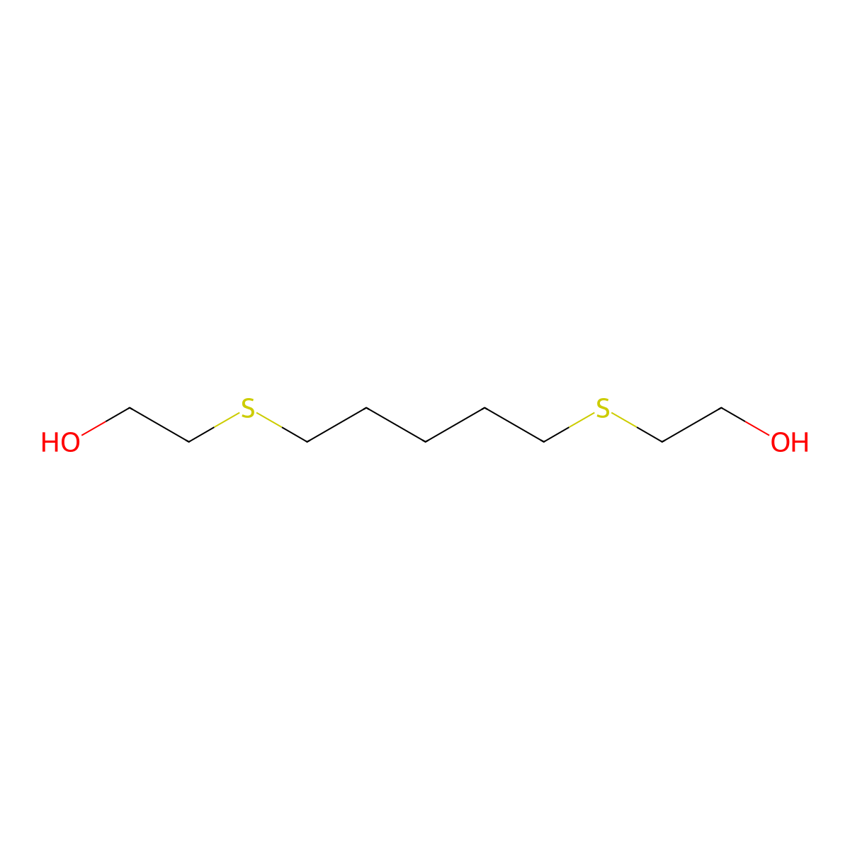2-((5-((2-Hydroxyethyl)sulfanyl)pentyl)sulfanyl)ethan-1-ol molecular structure, CAS 5400-84-0