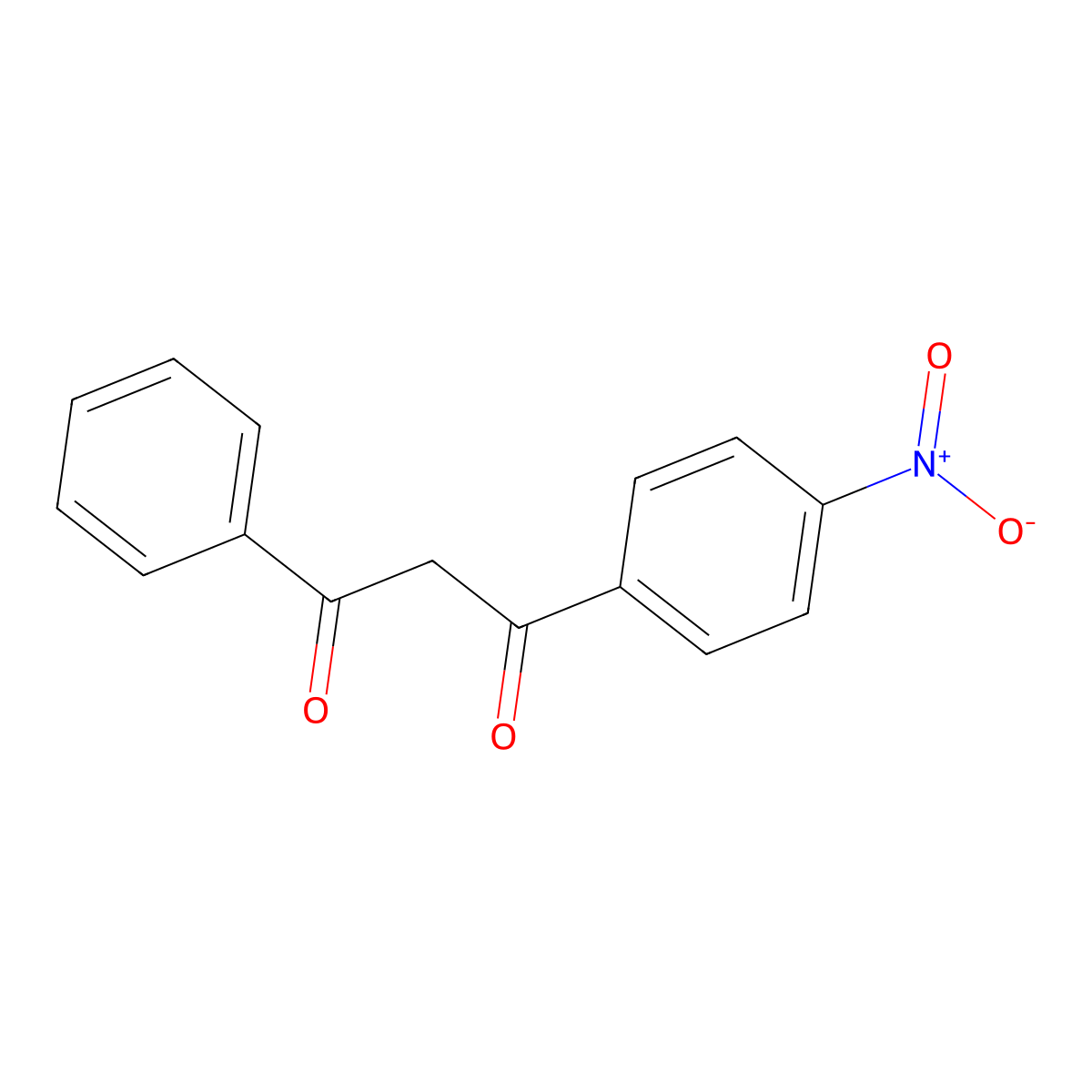 1-(4-Nitro-phenyl)-3-phenyl-propane-1,3-dione molecular structure, CAS 5400-95-3