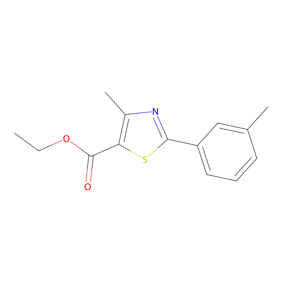 Ethyl 4-Methyl-2-(3-methylphenyl)thiazole-5-carboxylate molecular structure, CAS 54001-10-4