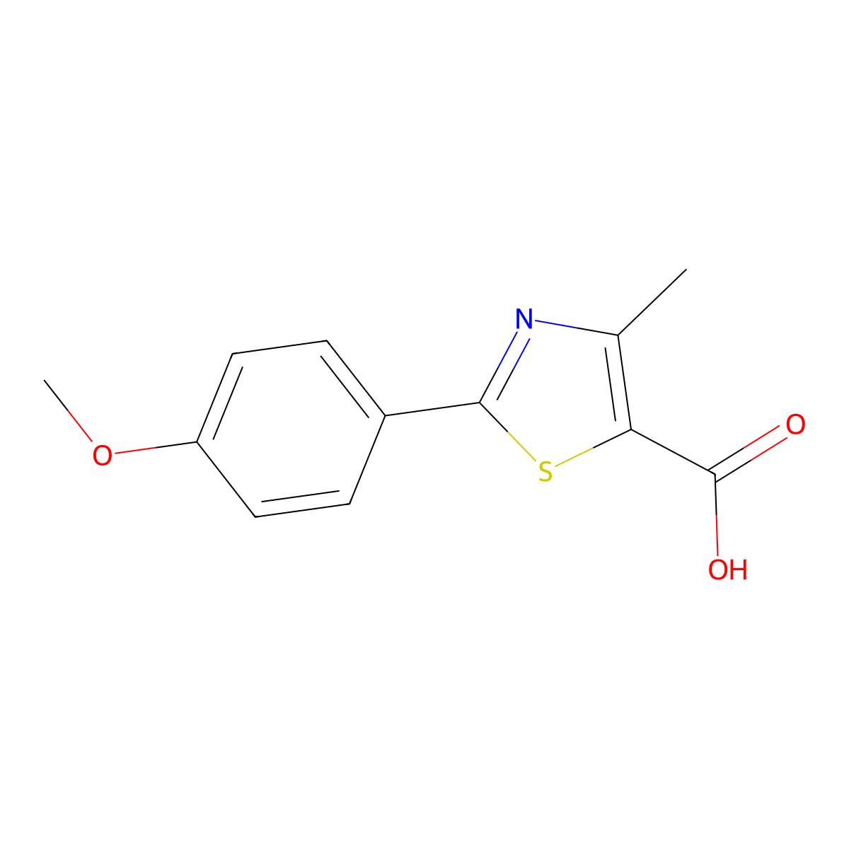 2-(4-methoxyphenyl)-4-methyl-1,3-thiazole-5-carboxylic Acid molecular structure, CAS 54001-16-0