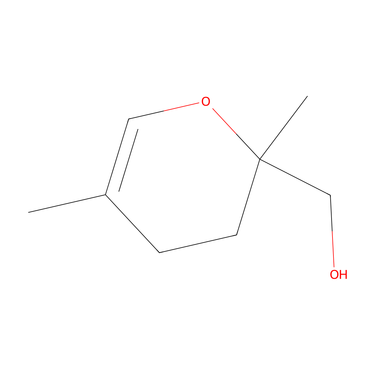 3,4-Dihydro-2,5-dimethyl-2H-pyran-2-methanol molecular structure, CAS 54004-34-1