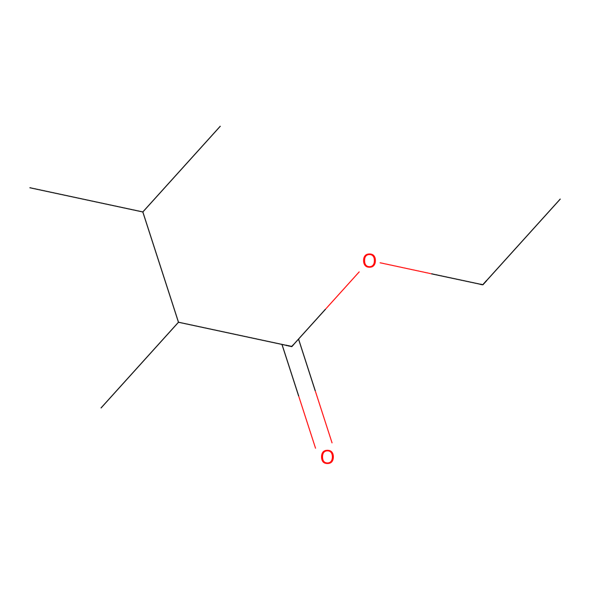 Ethyl 2,3-dimethylbutanoate molecular structure, CAS 54004-42-1