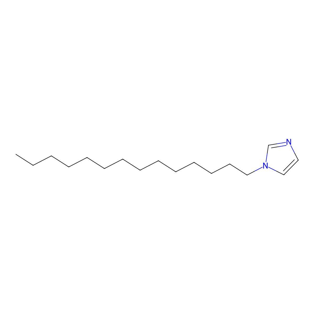 1H-Imidazole, 1-tetradecyl- molecular structure, CAS 54004-47-6