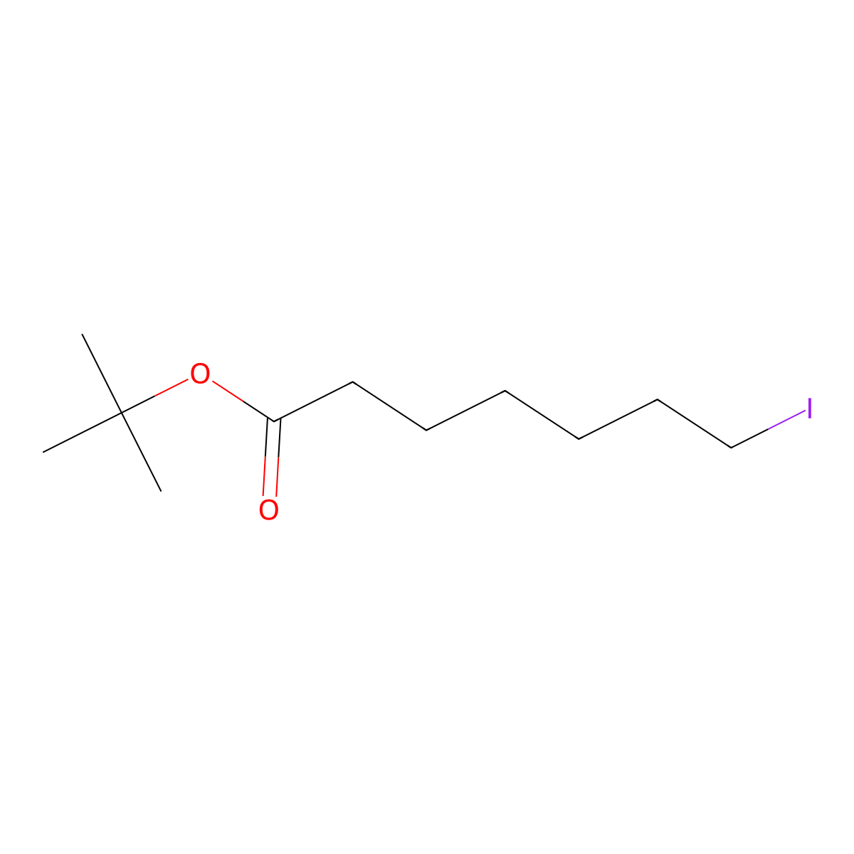 Tert-butyl 7-iodoheptanoate molecular structure, CAS 54005-76-4