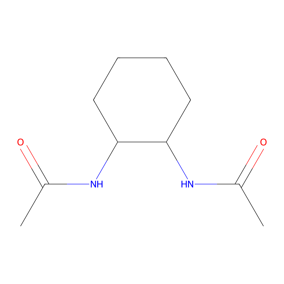 N-(2-acetamidocyclohexyl)acetamide molecular structure, CAS 54009-70-0