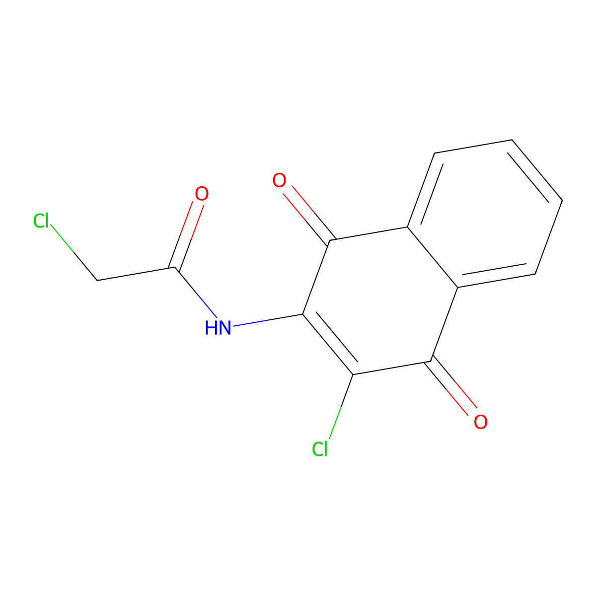 2-Chloro-N-(3-chloro-1,4-dioxo-1,4-dihydro-naphthalen-2-yl)-acetamide molecular structure, CAS 54010-92-3