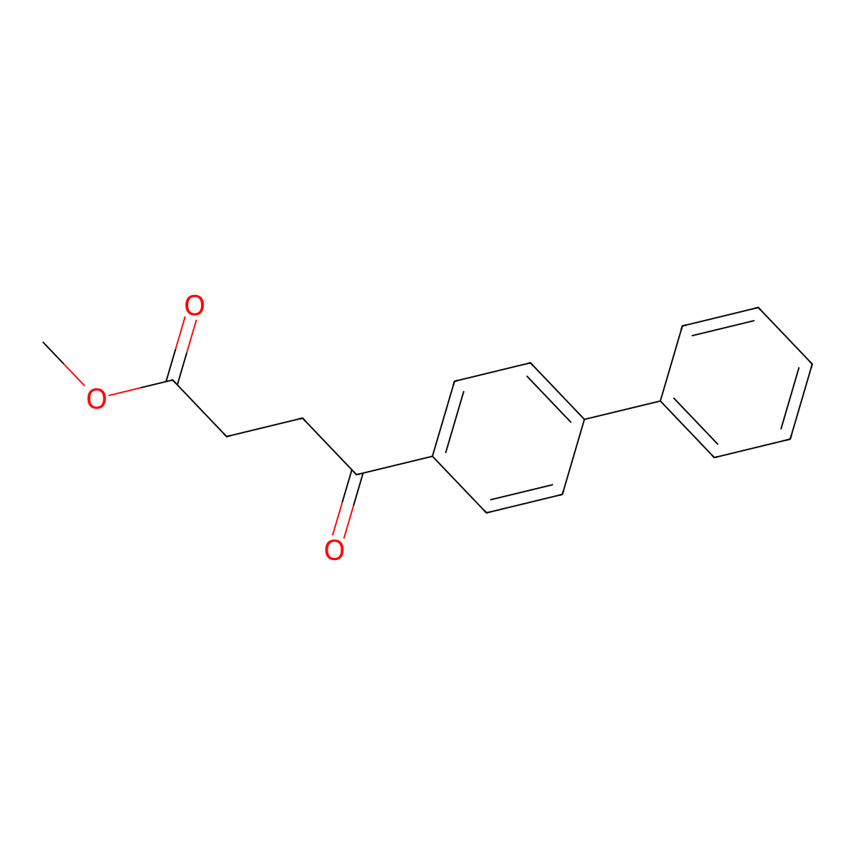 Methyl 4-oxo-4-(4-phenylphenyl)butanoate molecular structure, CAS 54011-27-7