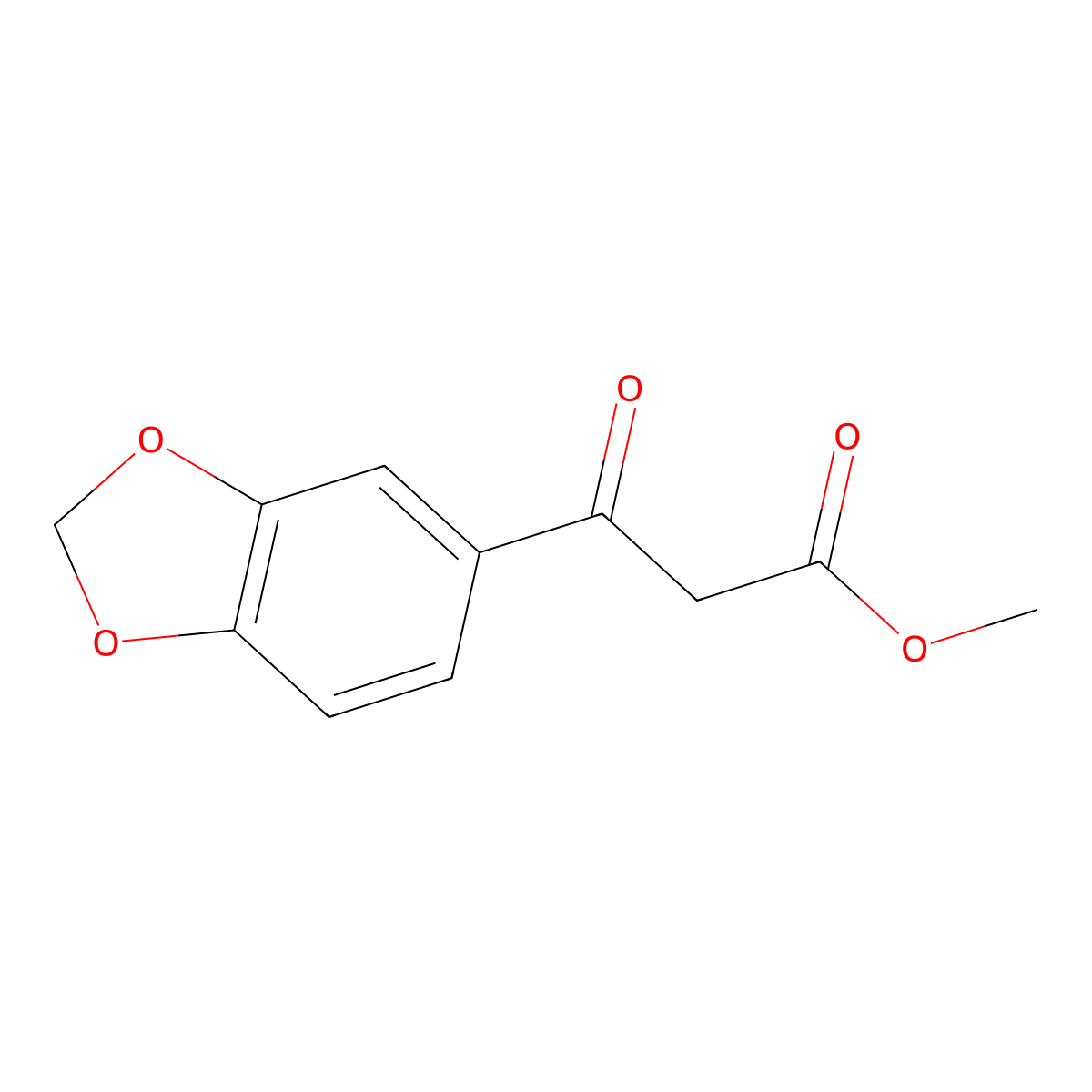 3-Benzo[1,3]dioxol-5-yl-3-oxo-propionic acid methyl ester molecular structure, CAS 54011-33-5
