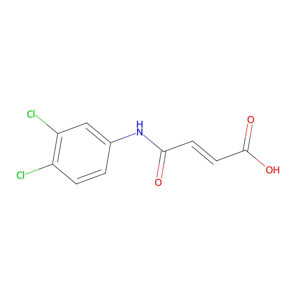(2E)-4-[(3,4-dichlorophenyl)amino]-4-oxobut-2-enoic acid molecular structure, CAS 54012-56-5