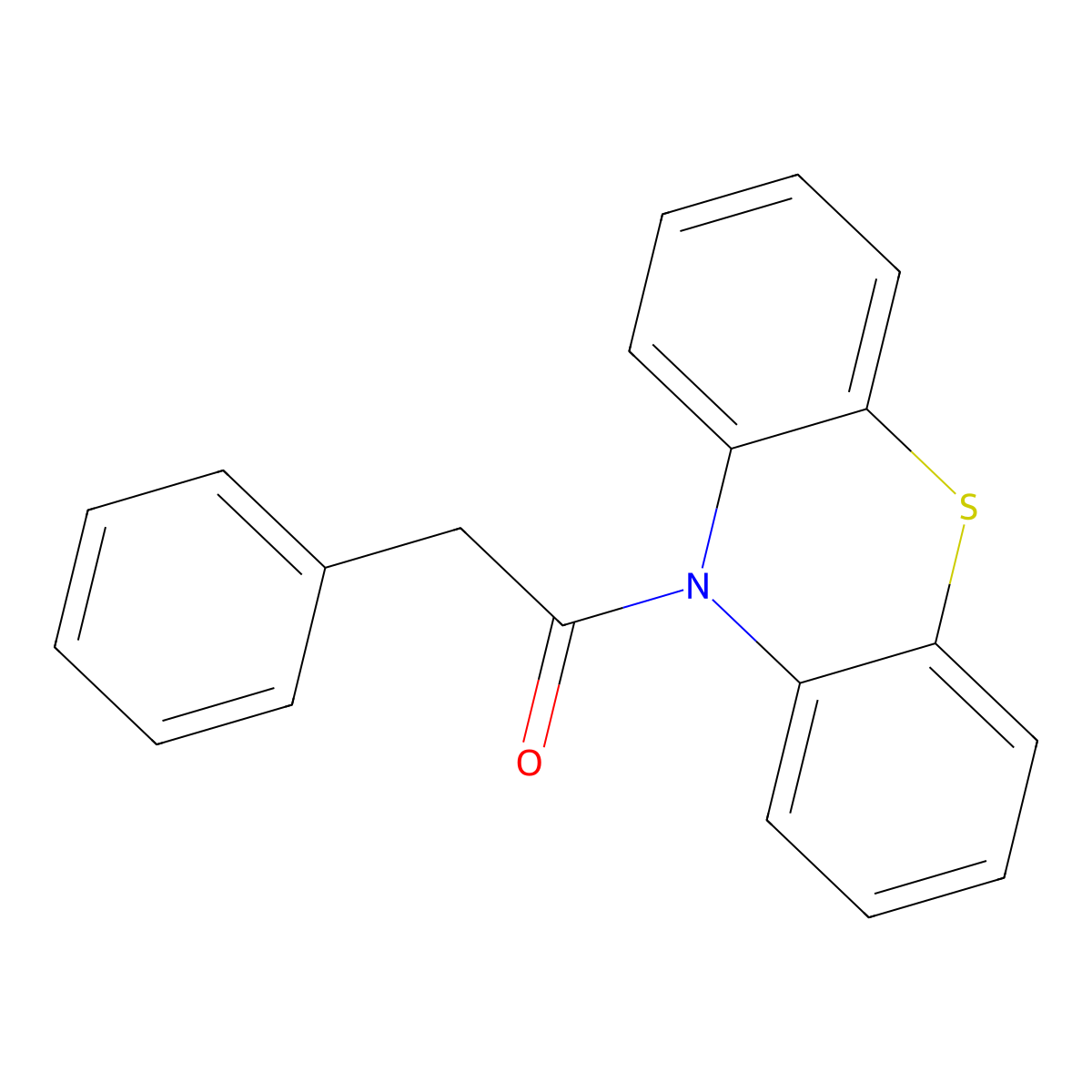 1-(10H-Phenothiazin-10-yl)-2-phenylethan-1-one molecular structure, CAS 54012-72-5