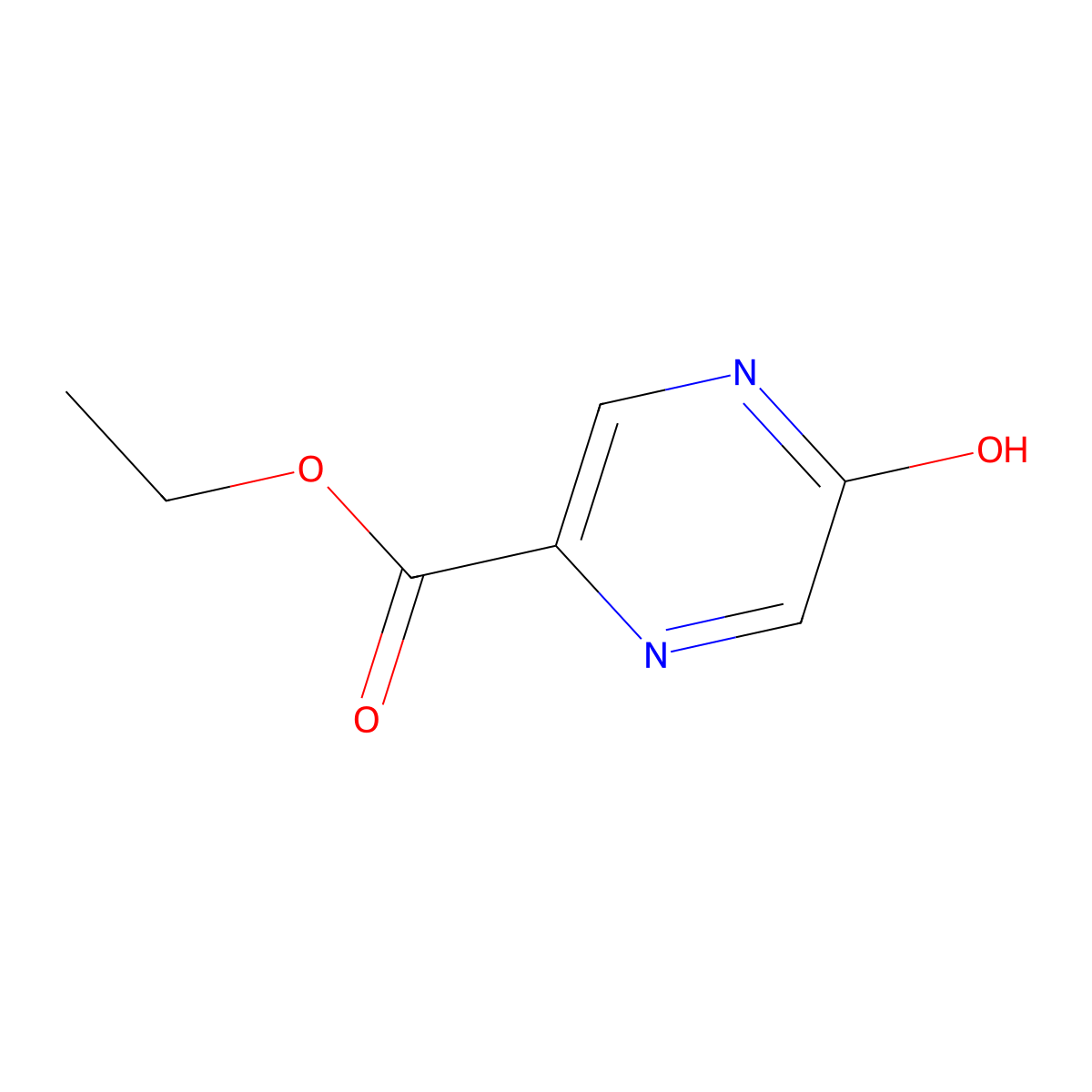 Ethyl 5-hydroxypyrazine-2-carboxylate molecular structure, CAS 54013-03-5