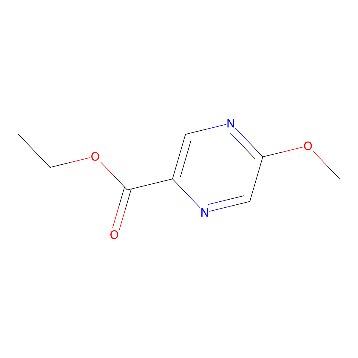 Ethyl 5-methoxypyrazine-2-carboxylate molecular structure, CAS 54013-05-7