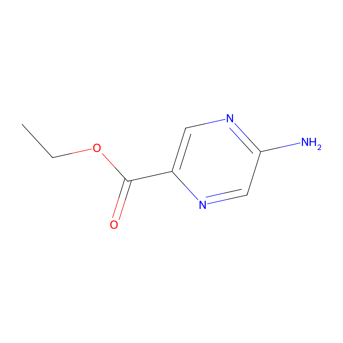 Ethyl 5-Aminopyrazine-2-carboxylate molecular structure, CAS 54013-06-8