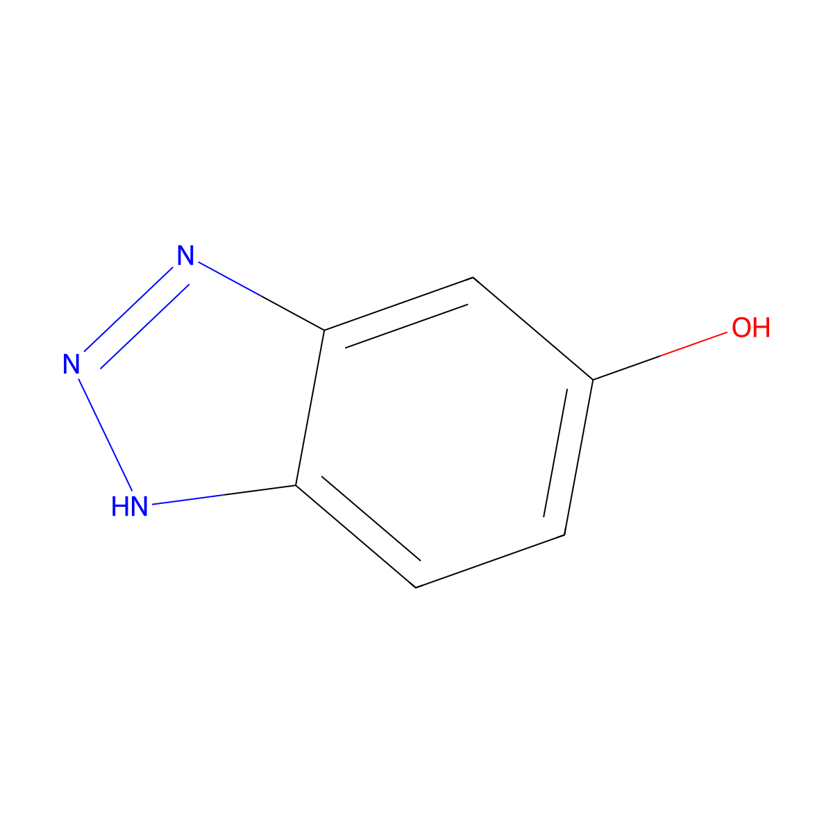 5-Hydroxybenzotriazole molecular structure, CAS 54013-40-0