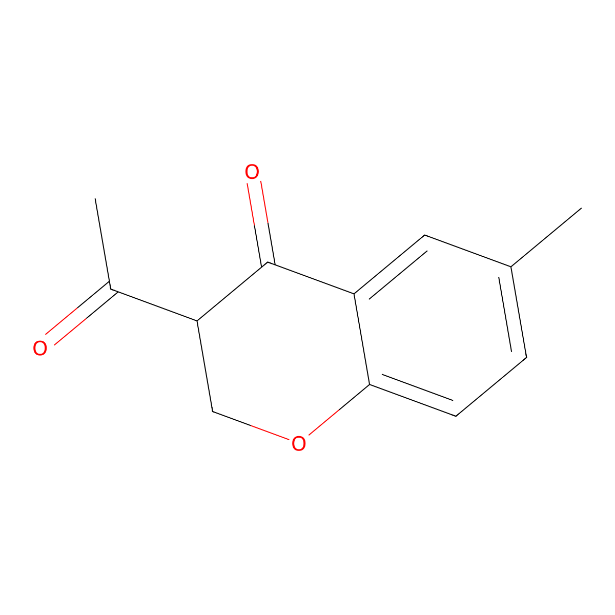 3-Acetyl-6-methyl-2,3-dihydrochromen-4-one molecular structure, CAS 54013-44-4