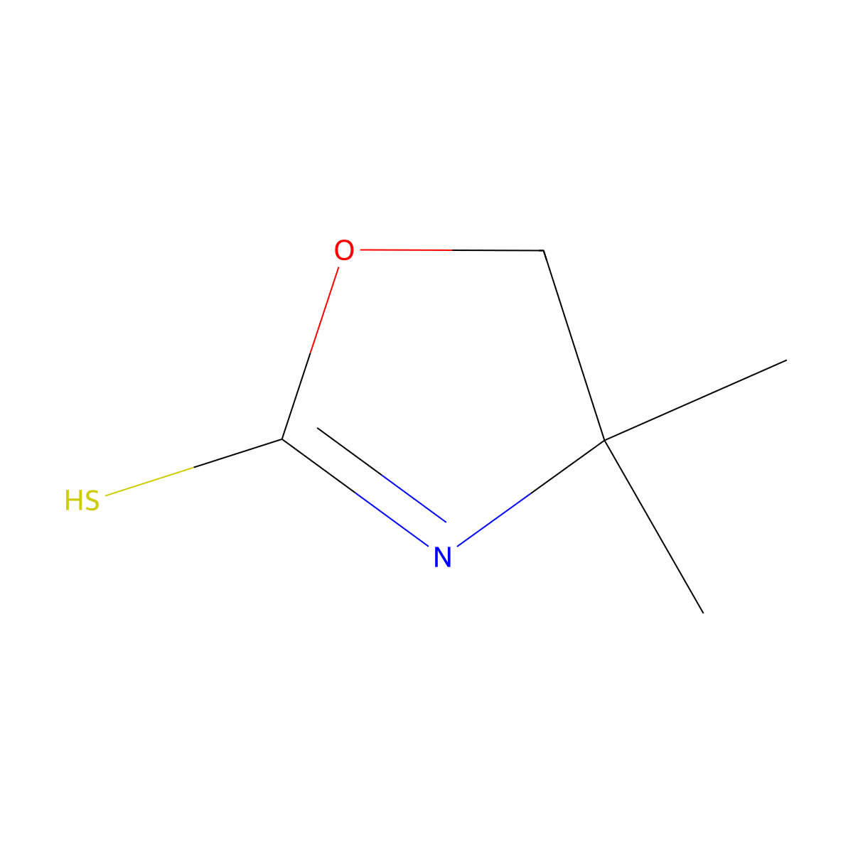 4,4-dimethyl-5H-1,3-oxazole-2-thiol molecular structure, CAS 54013-55-7