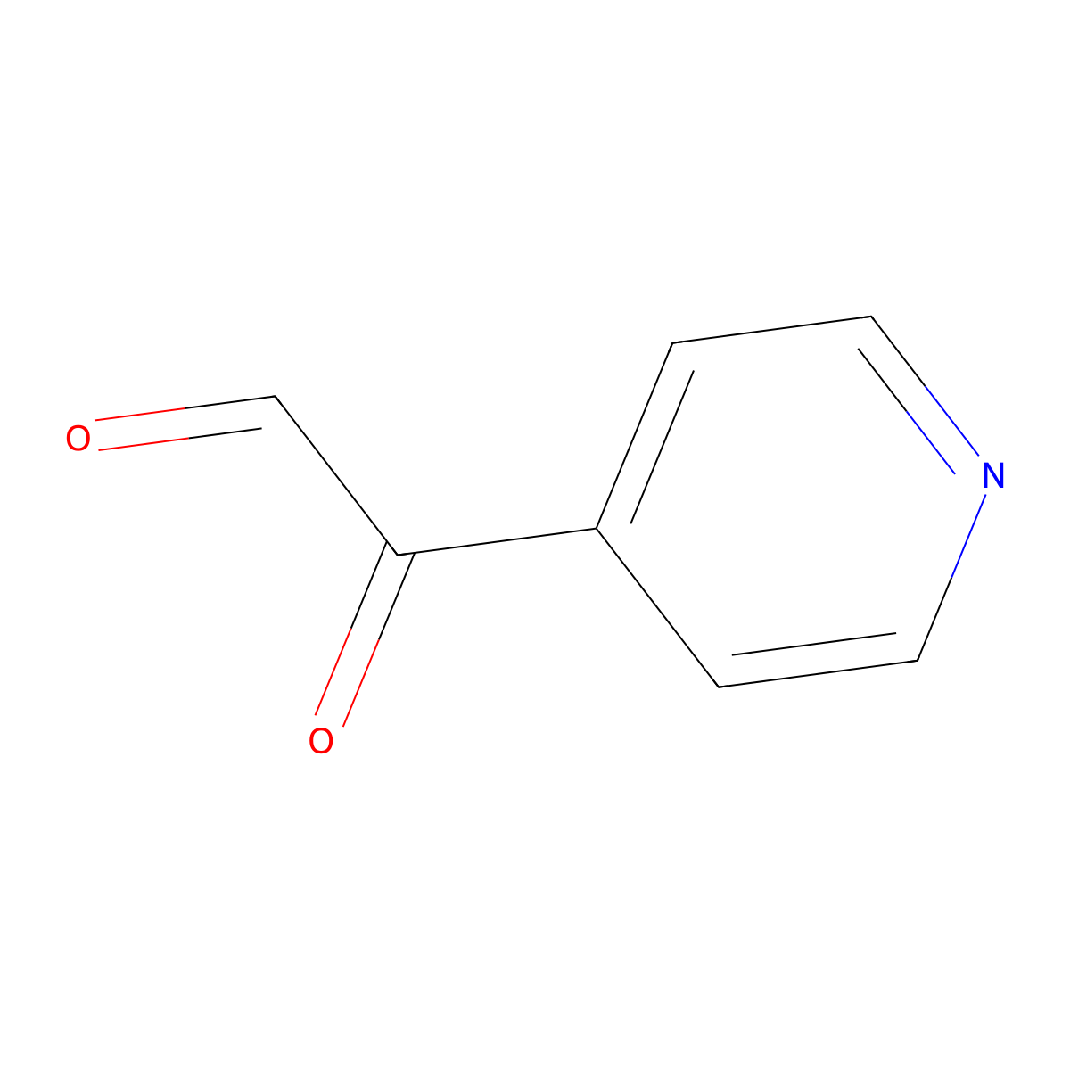 Oxo(pyridin-4-yl)acetaldehyde molecular structure, CAS 54014-98-1
