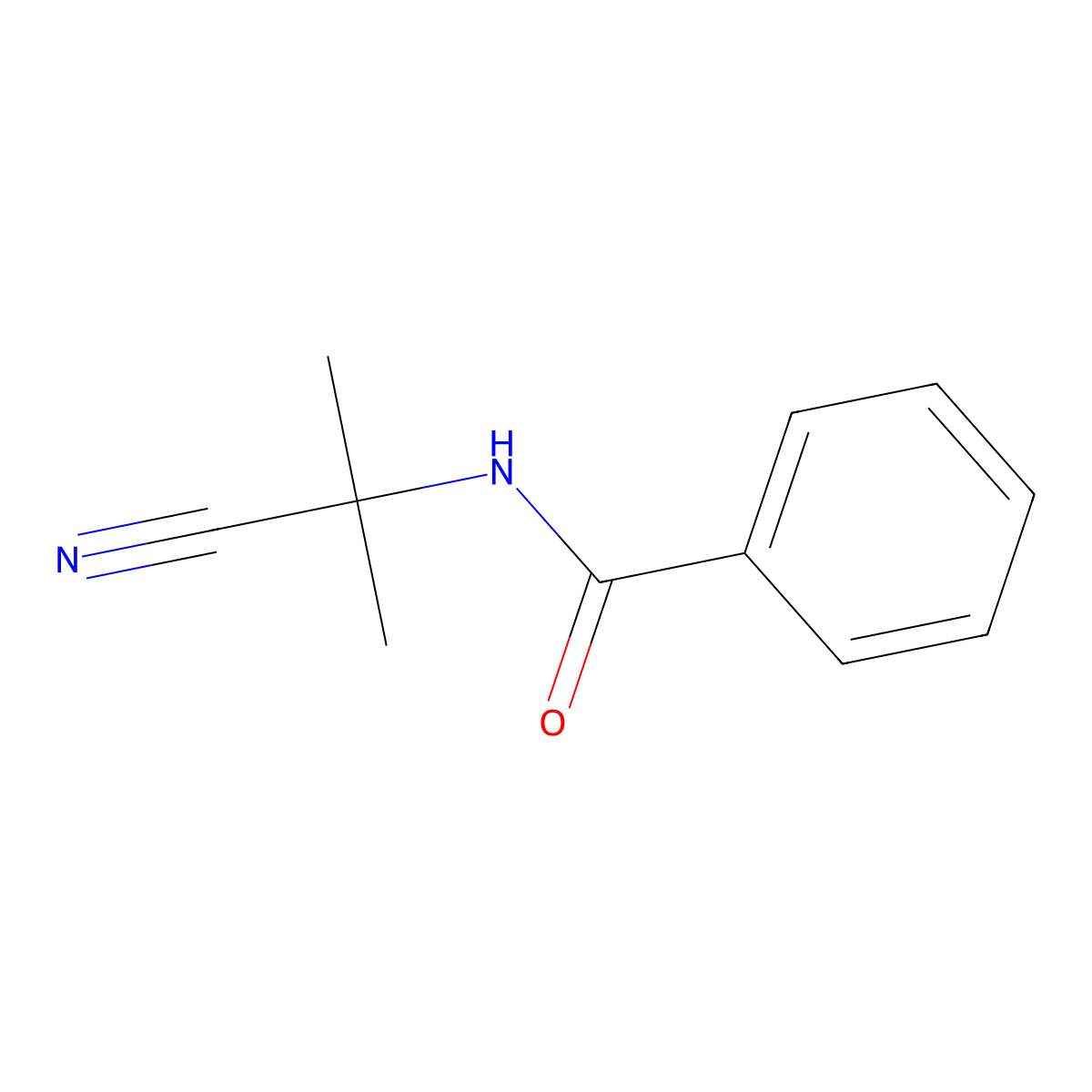 N-(1-cyano-1-methylethyl)benzamide molecular structure, CAS 54016-31-8