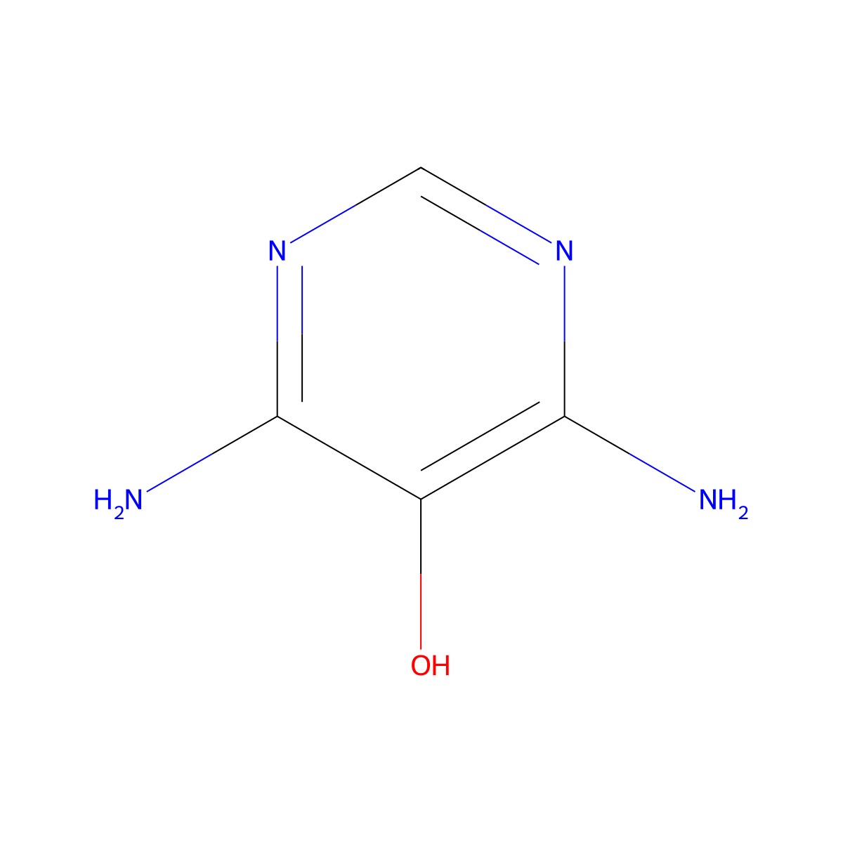 4,6-Diaminopyrimidin-5-ol molecular structure, CAS 54016-37-4