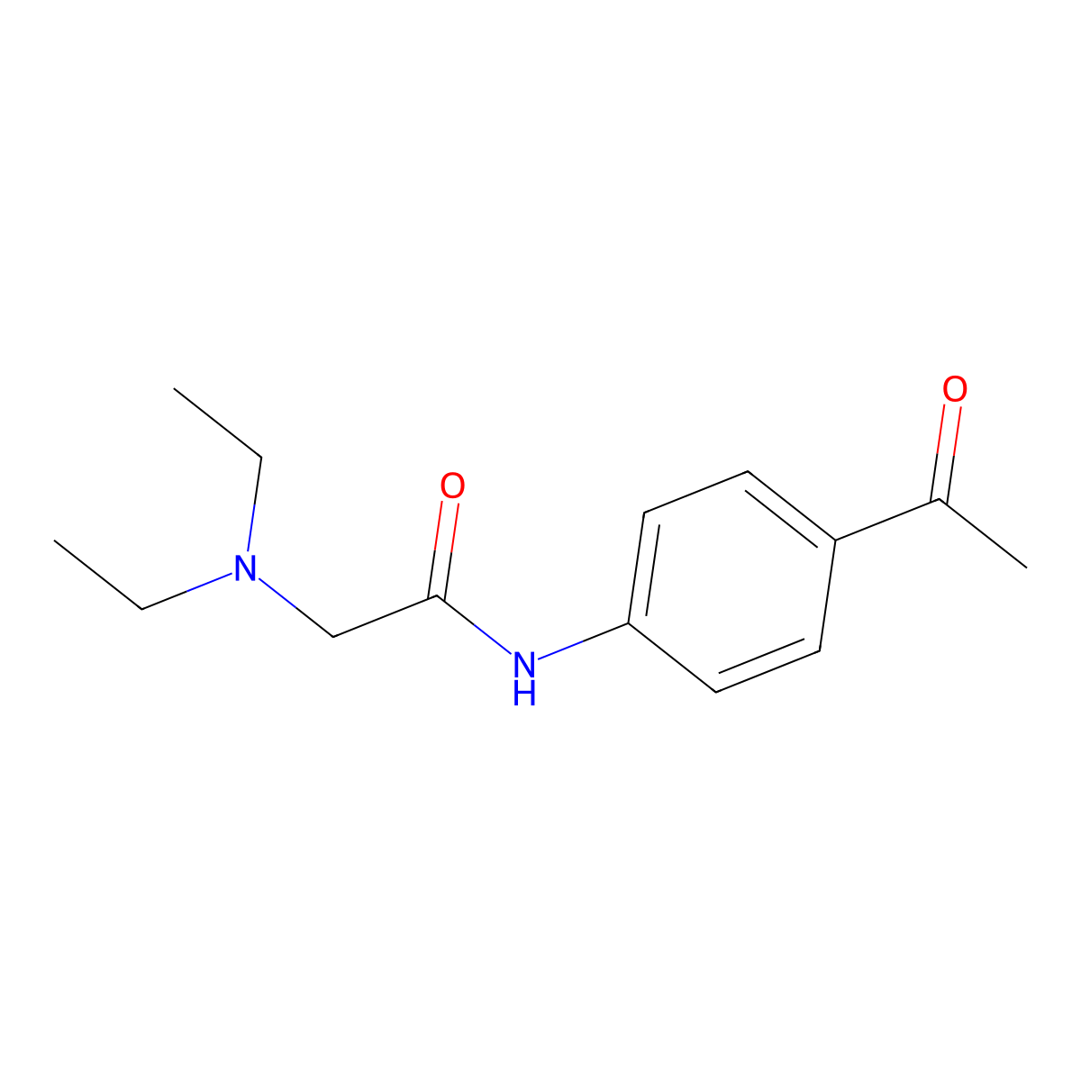 Acetanilide, 4'-acetyl-2-diethylamino- molecular structure, CAS 54017-10-6