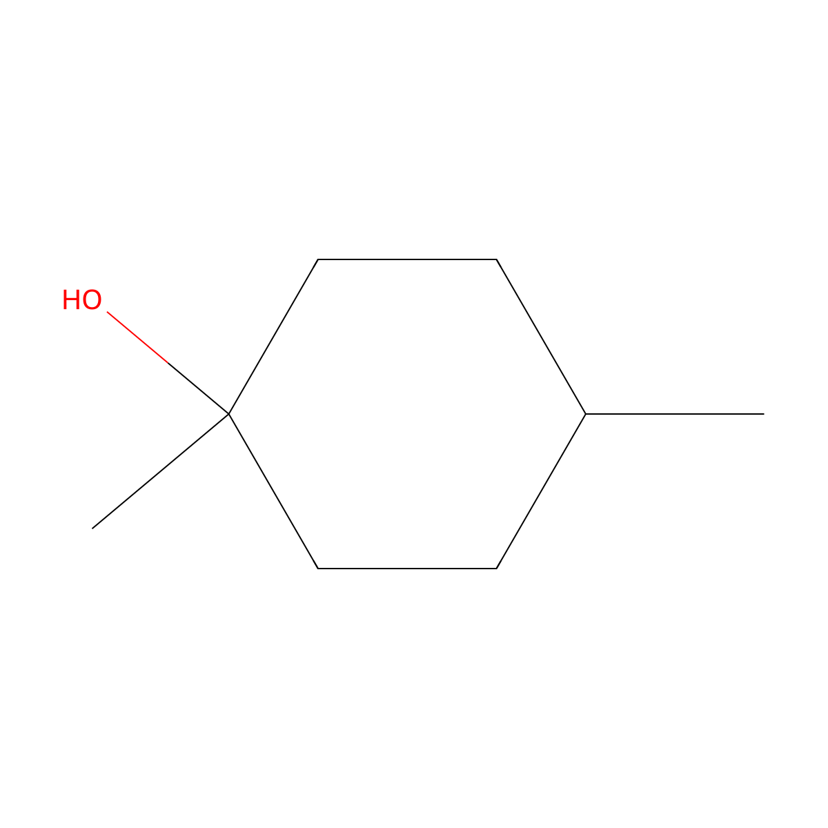1,4-Dimethylcyclohexanol molecular structure, CAS 5402-28-8