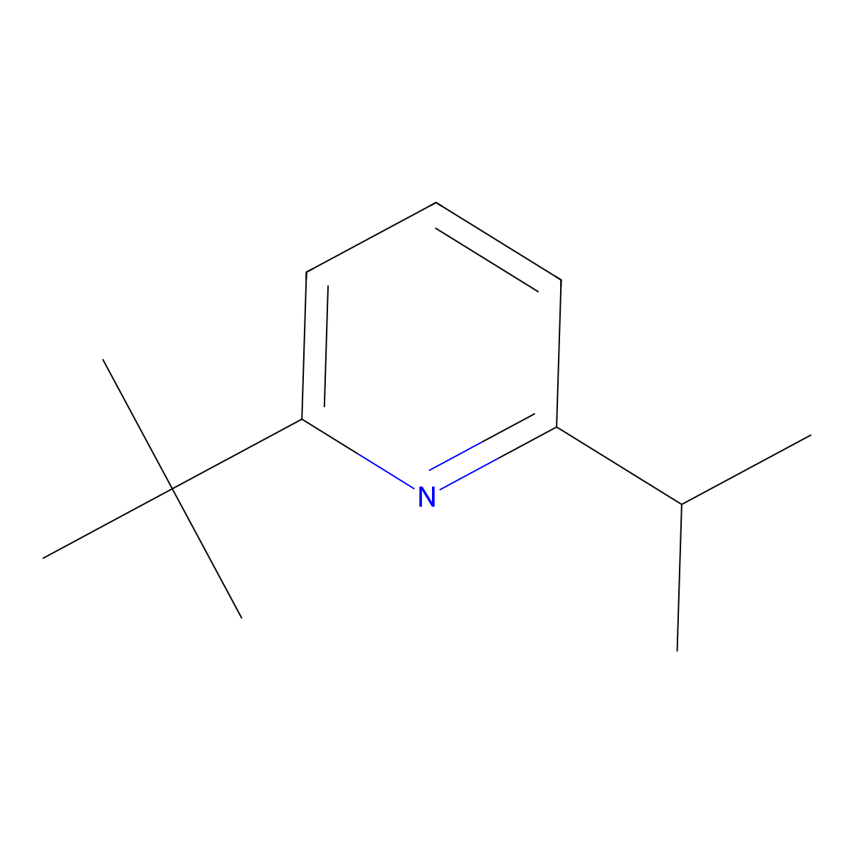 2-t-Butyl-6-isopropylpyridine molecular structure, CAS 5402-34-6