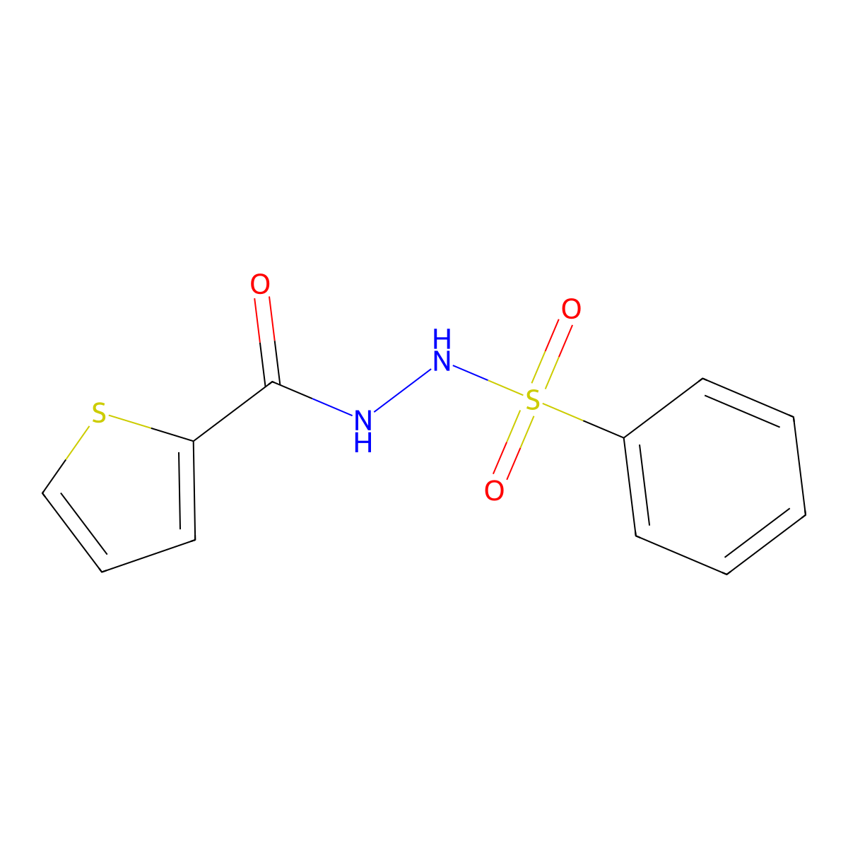 N'-(phenylsulfonyl)thiophene-2-carbohydrazide molecular structure, CAS 5402-51-7