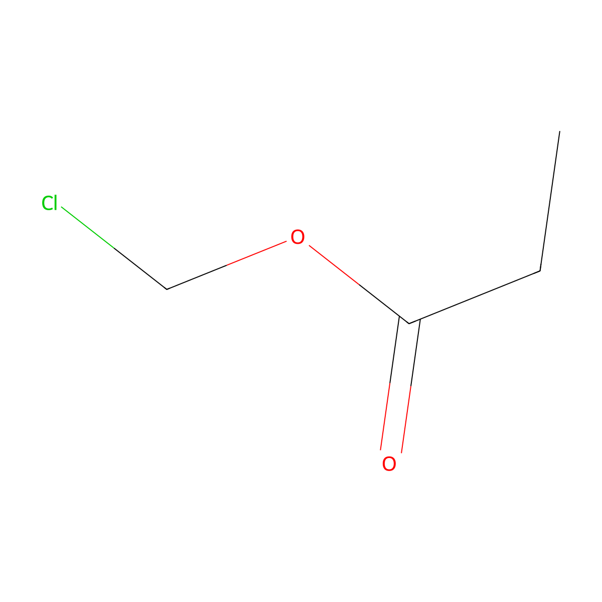 Chloromethyl propionate molecular structure, CAS 5402-53-9