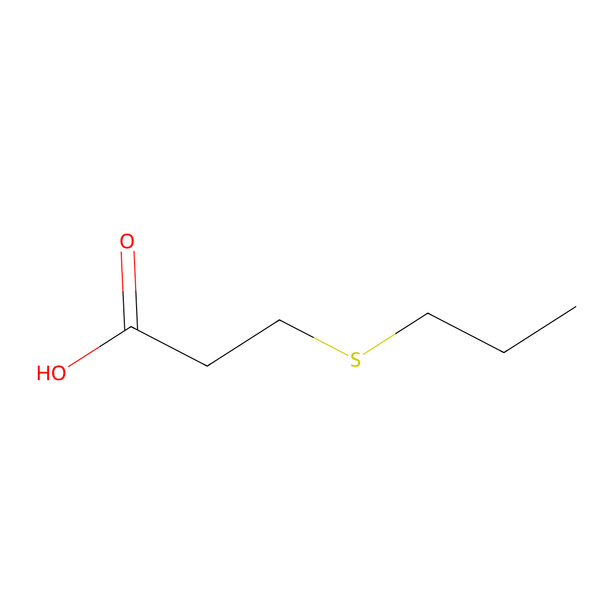 3-(Propylsulfanyl)propanoic acid molecular structure, CAS 5402-63-1