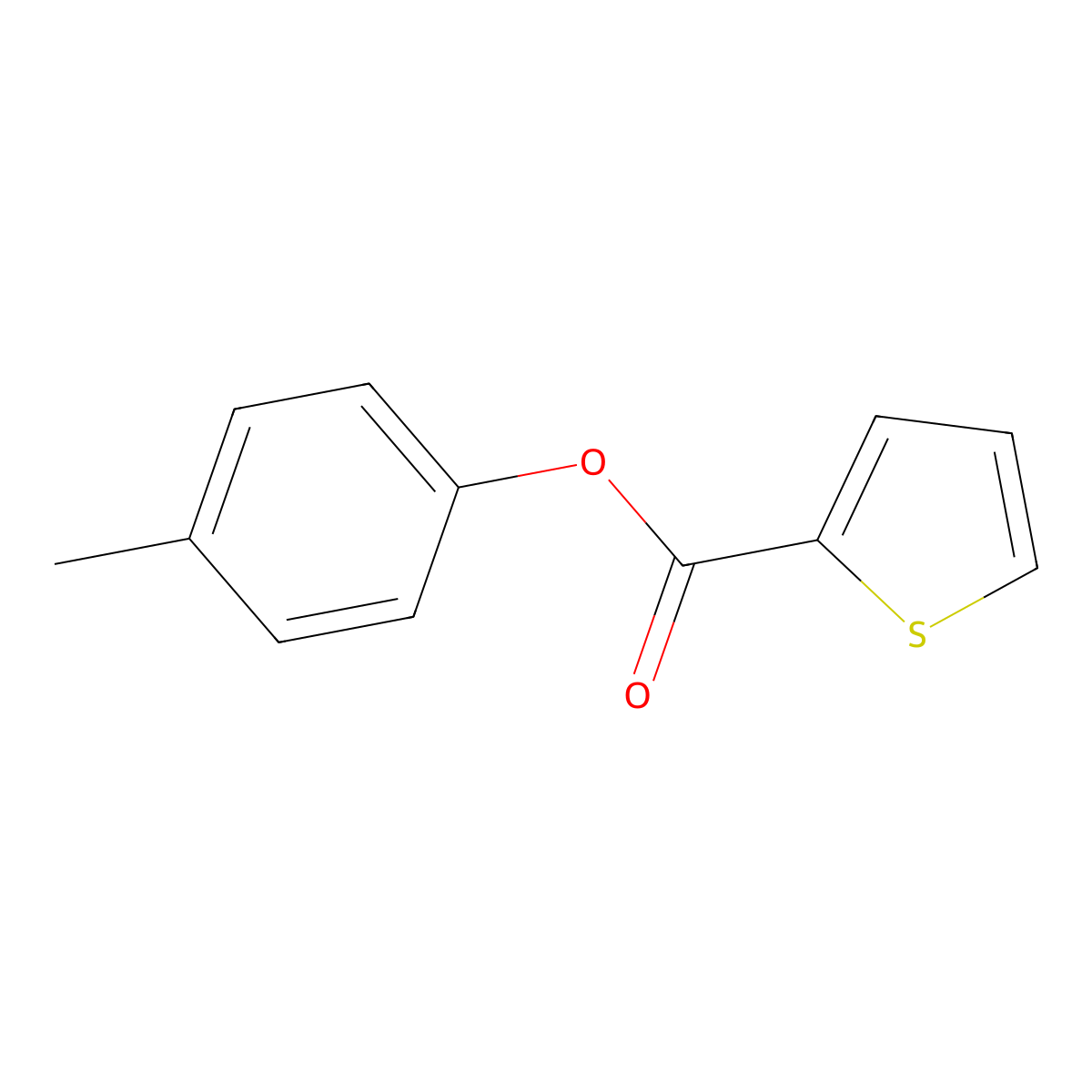 4-Methylphenyl thiophene-2-carboxylate molecular structure, CAS 5402-75-5