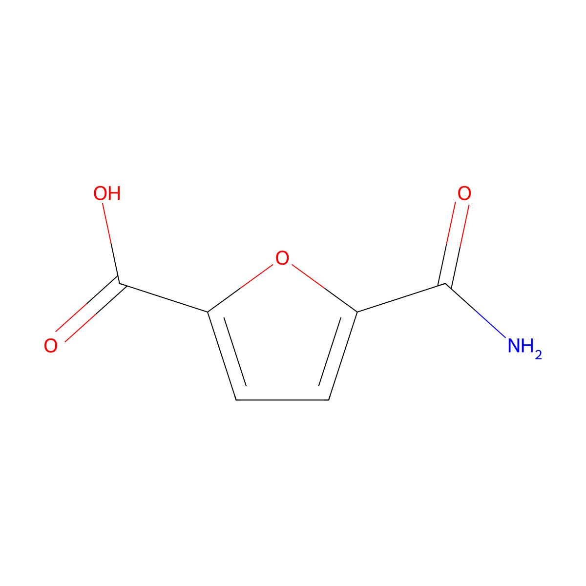 5-Carbamoylfuran-2-carboxylic acid molecular structure, CAS 54022-78-5