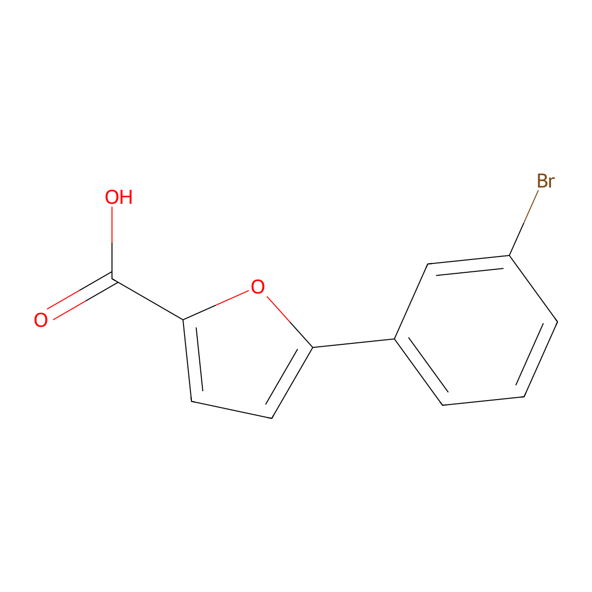 5-(3-Bromophenyl)furan-2-carboxylic acid molecular structure, CAS 54022-98-9