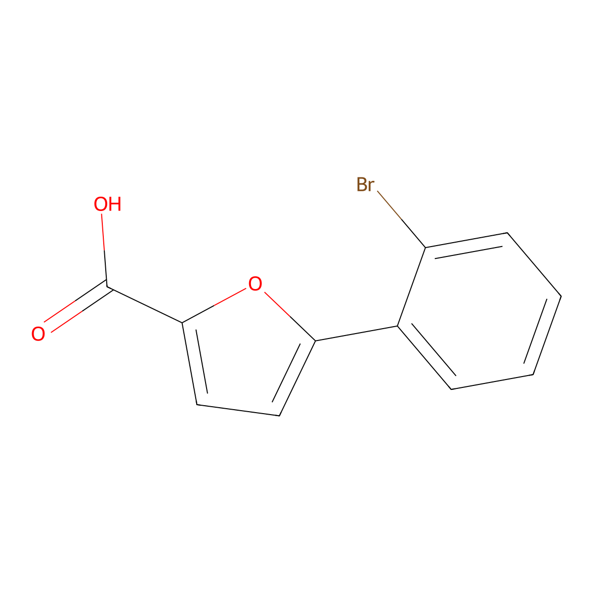 5-(2-Bromo-phenyl)-furan-2-carboxylic acid molecular structure, CAS 54023-05-1
