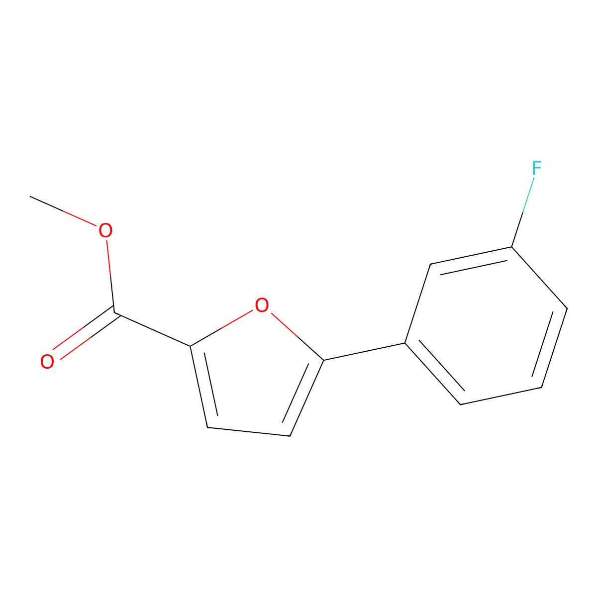 Methyl 5-(3-fluorophenyl)furan-2-carboxylate molecular structure, CAS 54023-07-3