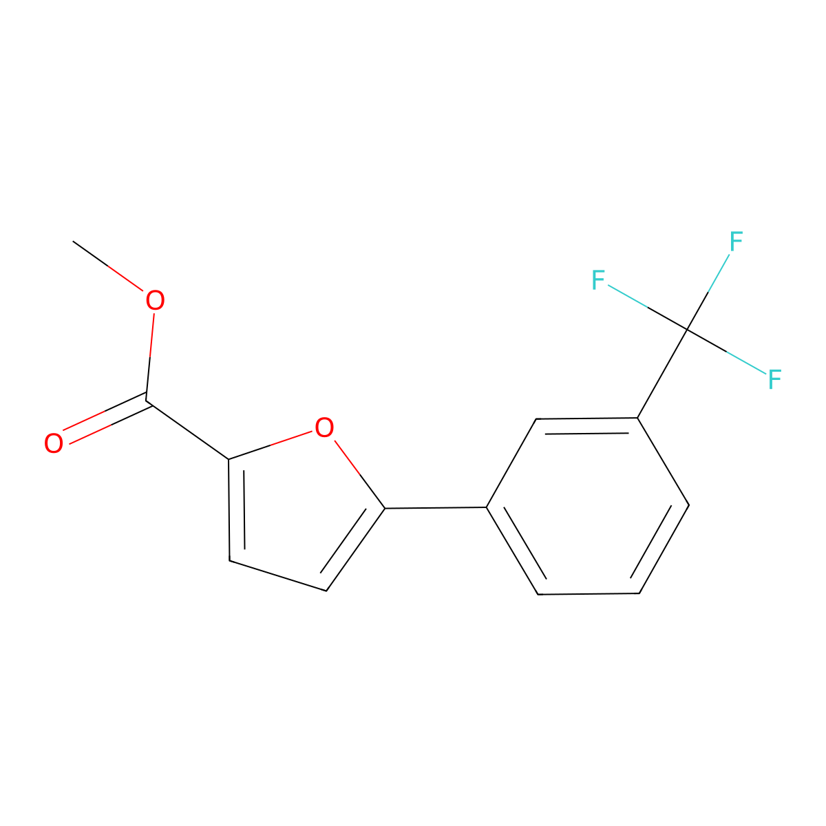 Methyl 5-(3-(trifluoromethyl)phenyl)furan-2-carboxylate molecular structure, CAS 54023-09-5
