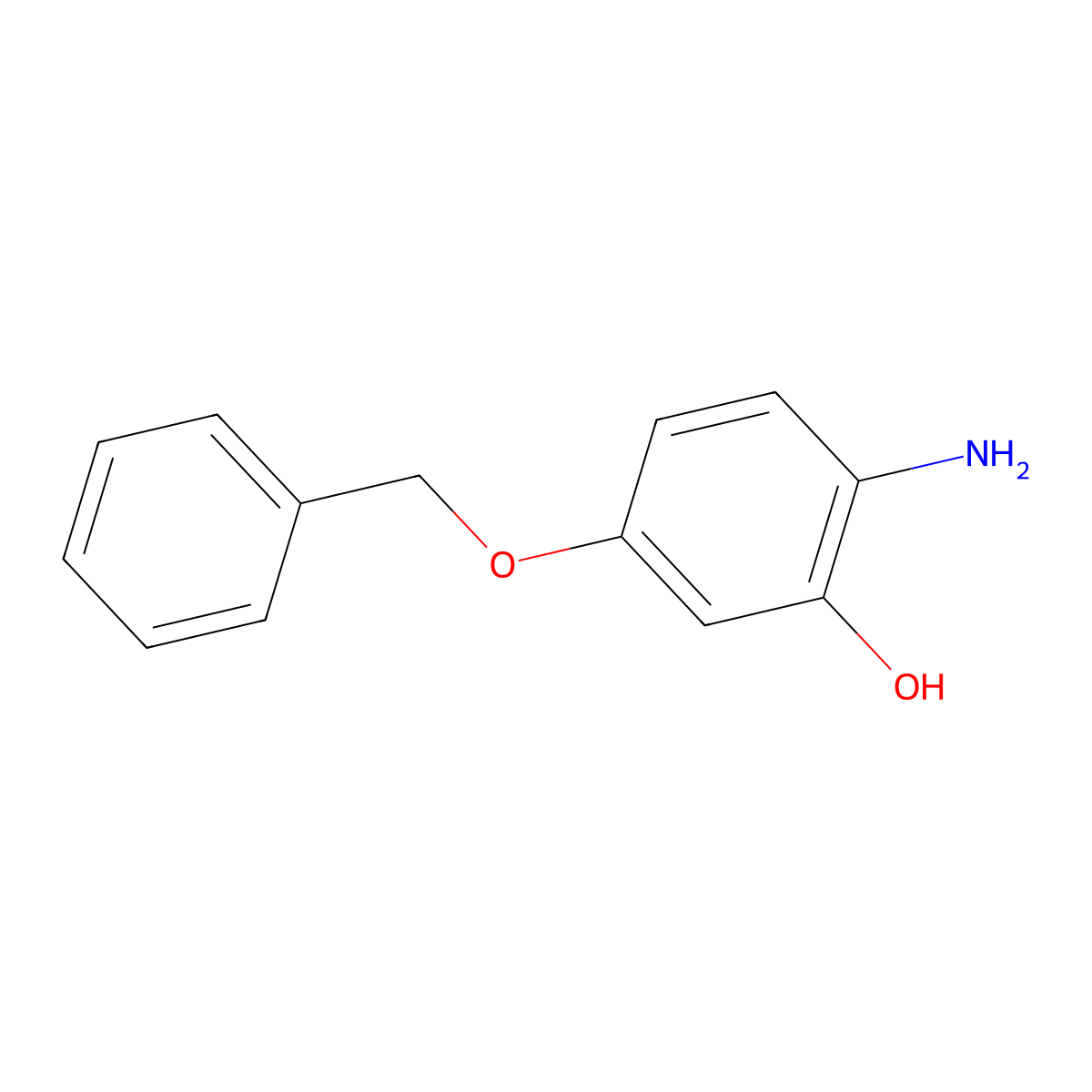2-Amino-5-(benzyloxy)phenol molecular structure, CAS 54026-40-3