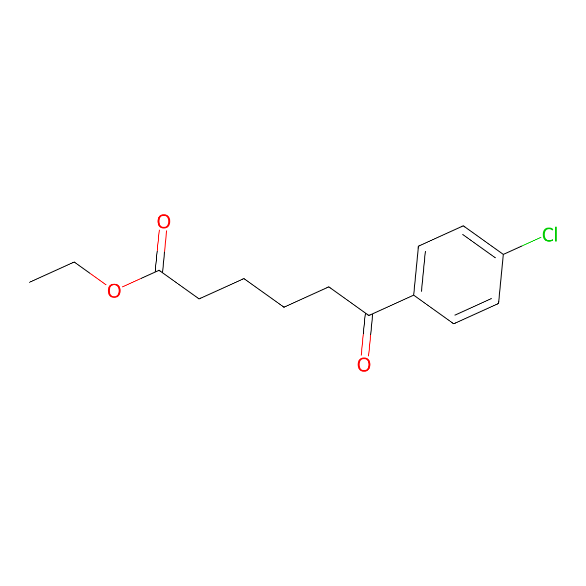 Ethyl 6-(4-chlorophenyl)-6-oxohexanoate molecular structure, CAS 54029-05-9