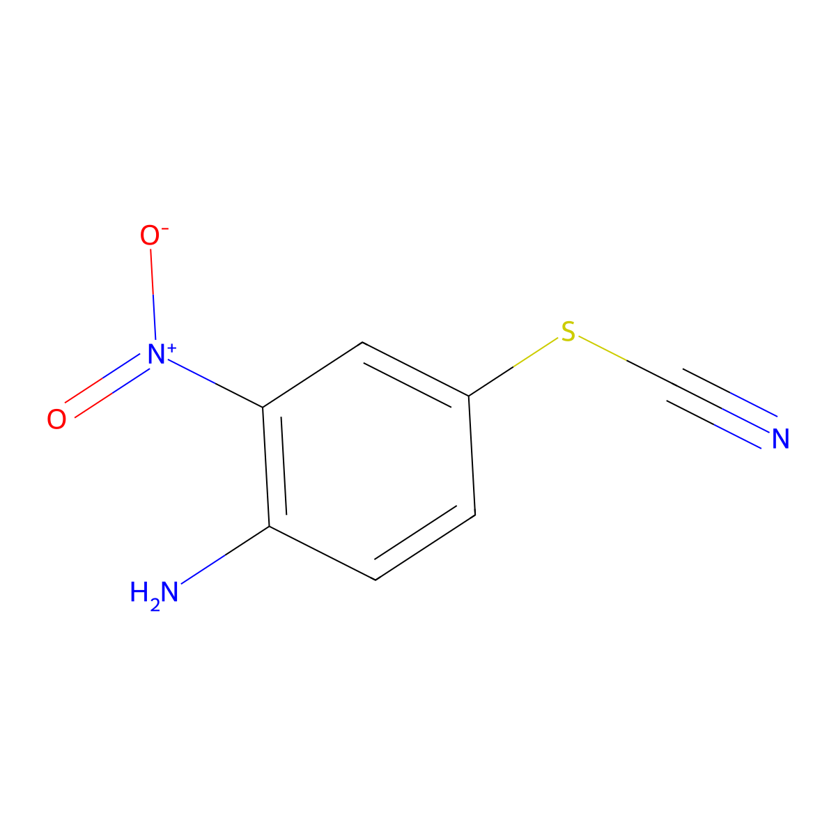 4-Amino-3-nitrophenyl thiocyanate molecular structure, CAS 54029-45-7