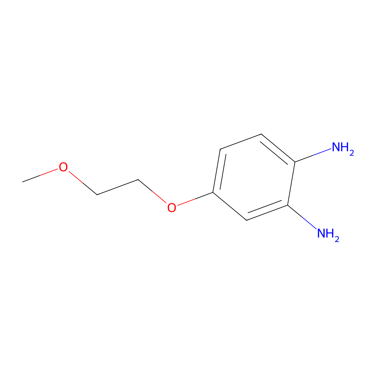4-(2-Methoxyethoxy)benzene-1,2-diamine molecular structure, CAS 54029-78-6