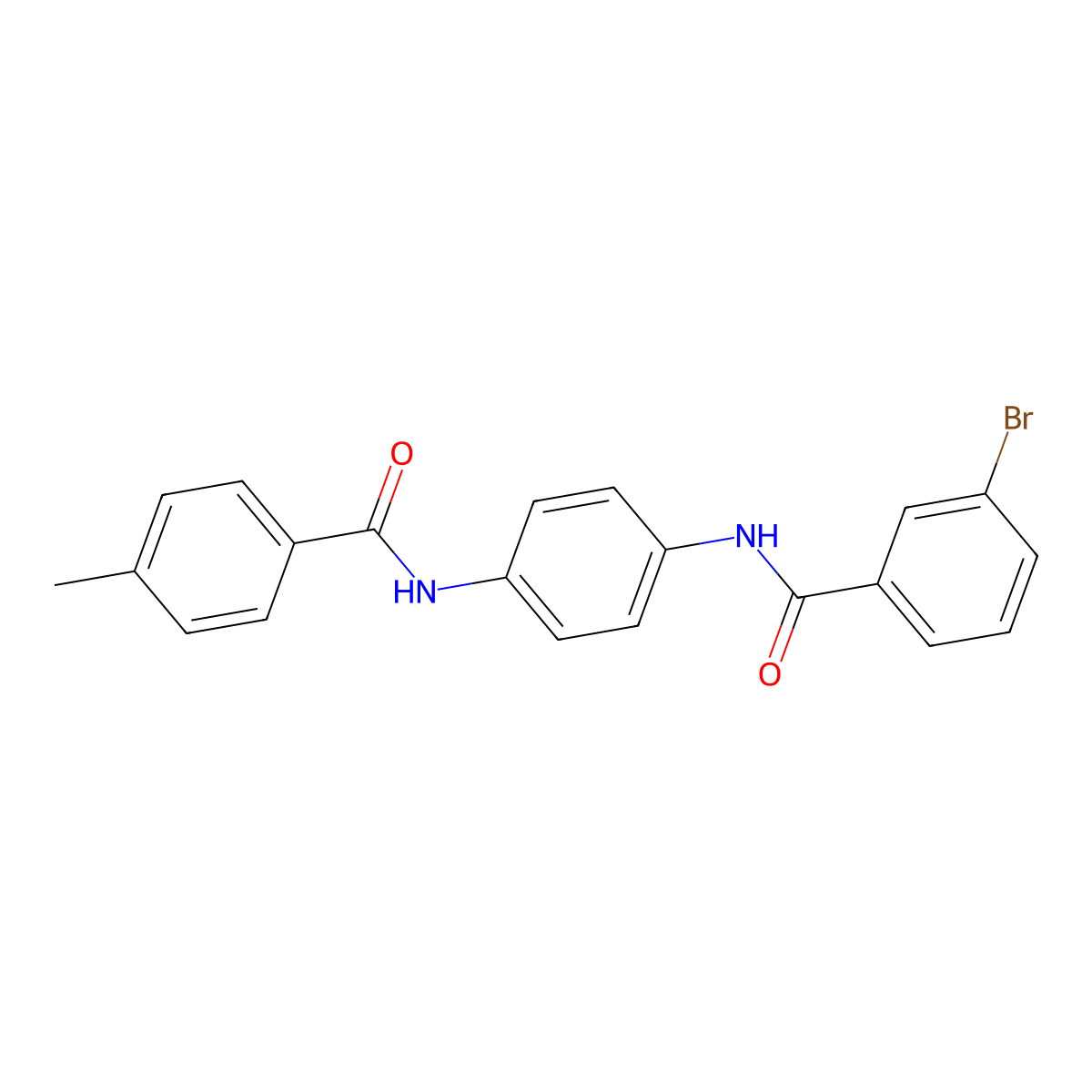 3-bromo-N-[4-[(4-methylbenzoyl)amino]phenyl]benzamide molecular structure, CAS 5403-53-2