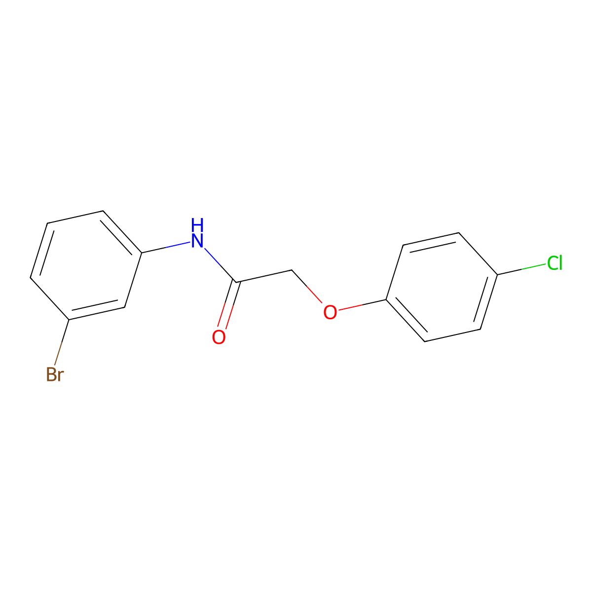 n-(3-Bromophenyl)-2-(4-chlorophenoxy)acetamide molecular structure, CAS 5403-62-3