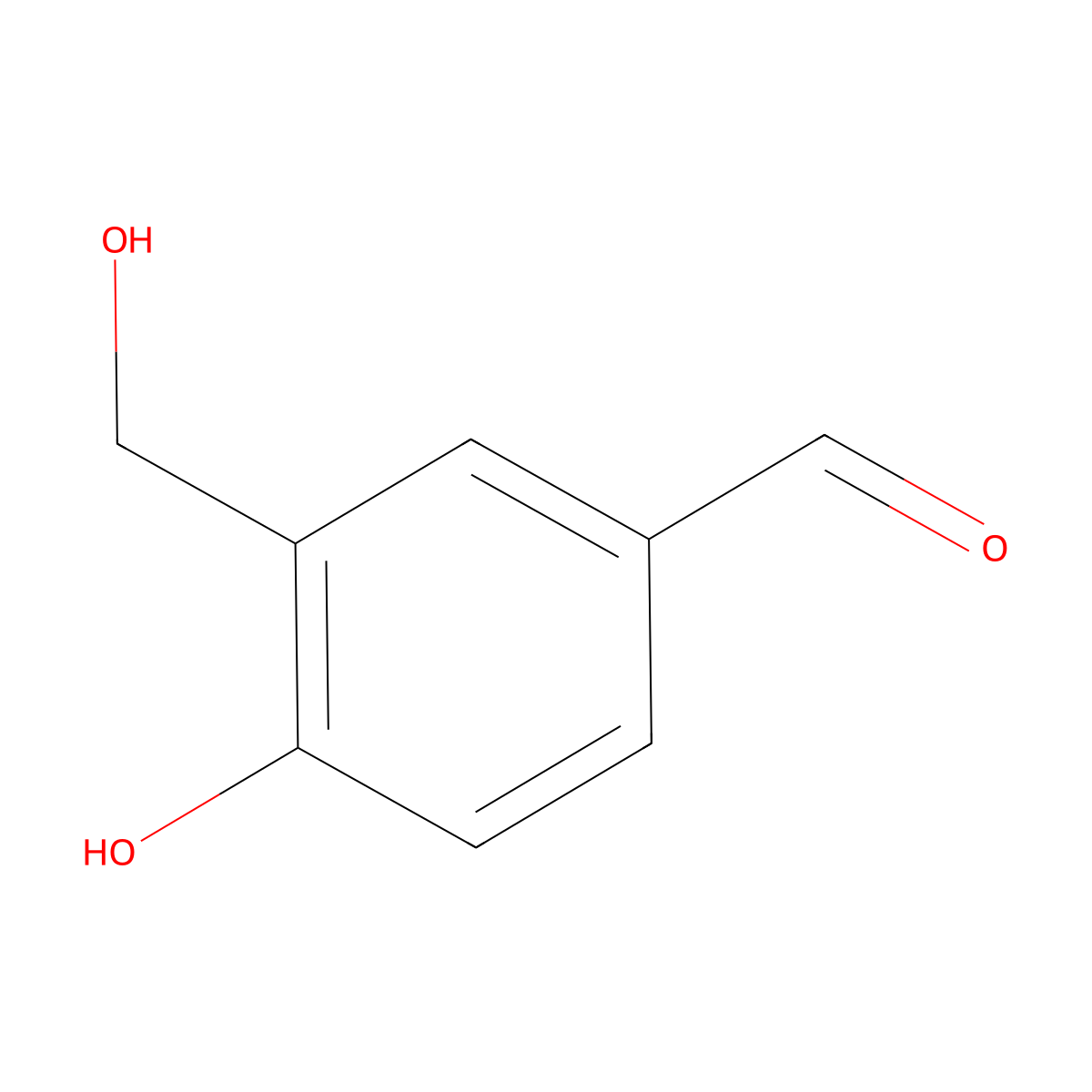 4-Hydroxy-3-(hydroxymethyl)benzaldehyde molecular structure, CAS 54030-32-9